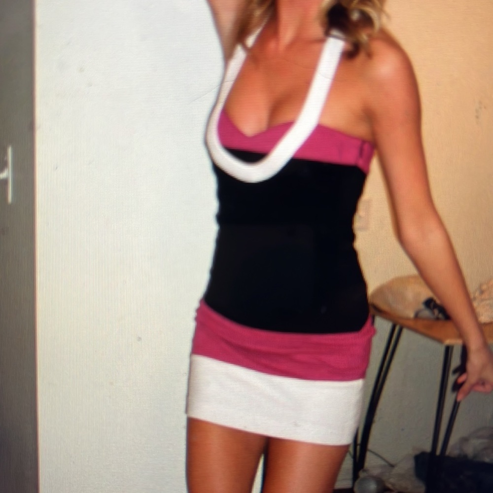 Gorgeous Body Con Color Blocked Fitted Dress